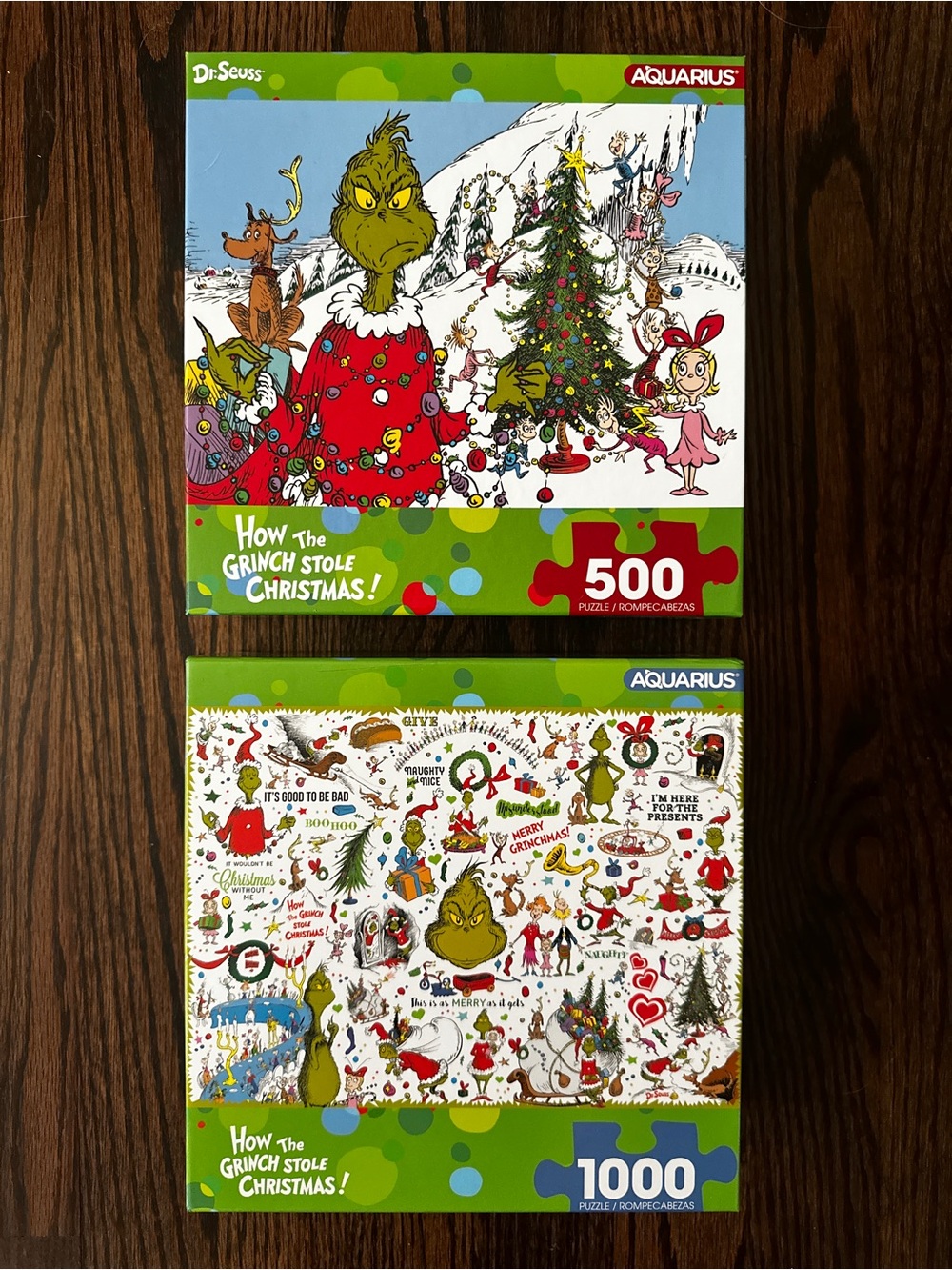 How The Grinch Stole Christmas! Puzzles by Aquarius—Set of 2